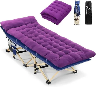 Produktbild von Feldbett mit Matratze, Klappbett Breite 71cm Tragfähigkeit 204KG Gästebett Campingbett Feldbett Mit Aufbewahrungstasche für Erwachsene Outdoor Indoor Garten Camping Reisen