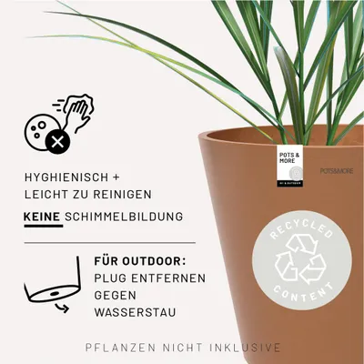 Produktbild von POTS&MORE Pflanztopf Conico 20,¸ 20 cm runde Form Grau Höhe 18 cm