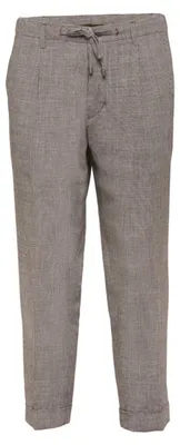 Produktbild von Dunkelbraune Pince-Hose für Damen mit schlankem Schnitt und Knöchellänge
