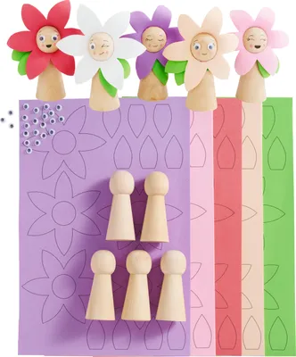 Produktbild von VBS Bastelset "Frühlings-Blümchen", 5 Stück