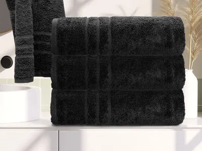 Zdjęcie produktu dla Ręcznik kąpielowy Comfort Maxi 100x180 cm czarny, 100% bawełna