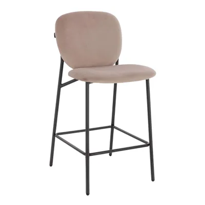 Produktbild von HOME DELUXE CELDA Barhocker Samt - 1er Set Hellbraun | Barstühle, Küchenstühle, Tresenhocker, Esszimmer, Küche, Barstuhl