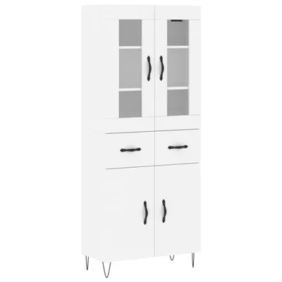 Obrázok produktu pre Vysoká skrinka biela 69,5x34x180 cm spracované drevo