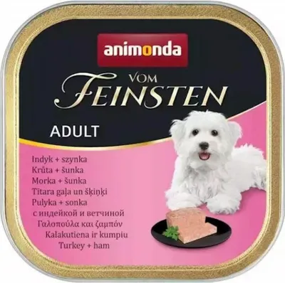 Image de ANIMONDA pâté ADULT (LIGHT LUNCH) - dinde + jambon pour chiens 150g
