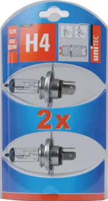 Produktbild von UNITEC Hauptscheinwerfer-Lampen im Doppelpack 2 x H4