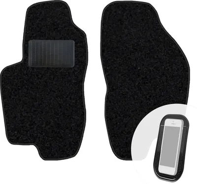 Produktbild von moto-MOLTICO Vorne Fußmatten Auto Velours Autoteppiche Schwarz Automatten Set 2-teilig passend für Alfa Romeo 156 1997-2007