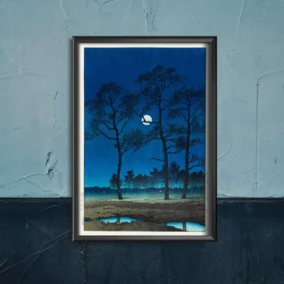 Produktbild von Poster - Canvas - Leinwand - 42 cm x 59,4 cm - Wintermond