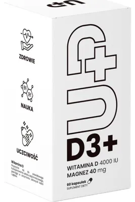 Produktbild von UP Health Pharma D3+ Nahrungsergänzungsmittel 60 Kapseln