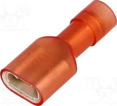 Productafbeelding van 5x Connector: plat, 6,3 mm, 0,8 mm, female, 0,25÷1,5 mm², geïsoleerd, type BM 80191, geïsoleerd