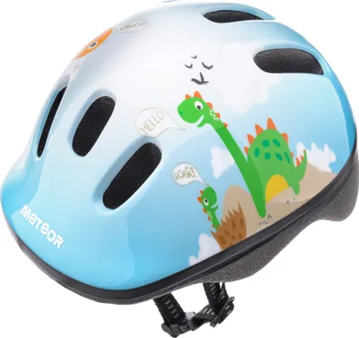 Zdjęcie produktu dla Kask ochronny Meteor, kask dziecięcy, kask rowerowy, rolki, kask MV6-2 dziecięcy kask rowerowy, rozmiar S 48-52 cm Dino roar
