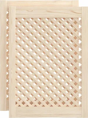 Immagine prodotto di vidaXL Armadio ante 2 pz. Design a reticolo 49,5x69 cm in legno di pino massiccio