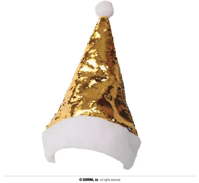 Produktbild von hat santa claus sequined silver/gold