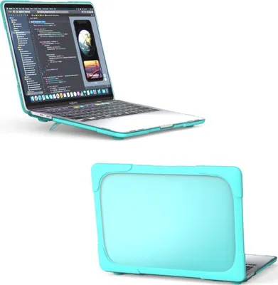 Produktbild von Mobigear Shockproof MacBook Pro 13 Zoll (2016-2023) Hardcase Hülle MacBook Case - Türkis - Model A1706 / A1708 / A1989 / A2159 / A2289 / A2251 / A2338