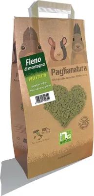 Produktbild von Paglianatura Heupellets 3 kg – Kompaktfutter für Kaninchen und Nagetiere, ballaststoffreich und gesund für die Verdauung