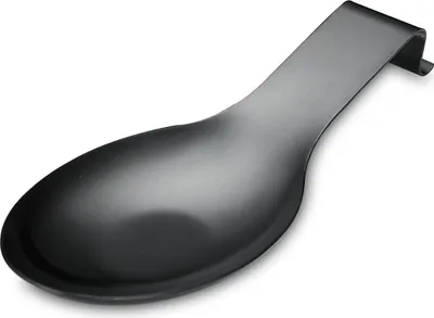 Produktbild von Mattschwarze Löffelablage, Löffelhalter aus Edelstahl für den Herd, Küchenutensilienhalter für Schöpfkellen, Zangen, Spatel, Löffelhalter für den Herd (1 Stück – 24,1 cm)