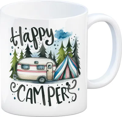 Produktbild von Happy Campers Wohnwagen Kaffeebecher