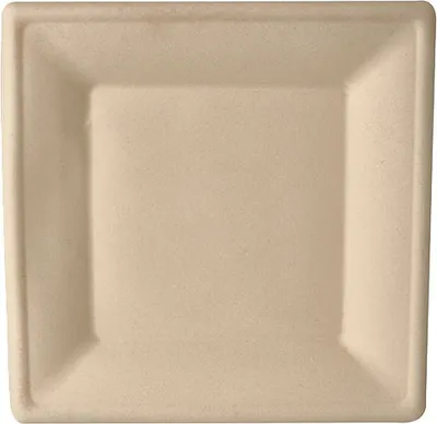 Produktbild von PAPSTAR Zuckerrohr-Teller "pure" eckig 155 x 155 mm 50 Stück