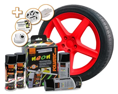 Zdjęcie produktu dla Zestaw folii w sprayu neonowa czerwień 4x400ml