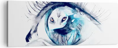 Produktbild von Bild auf Leinwand - Leinwandbild - Wildnis fantasie Augapfel illustration - 140x50cm - Wand Bild - Wanddeko - Leinwanddruck - Bilder - Kunstdruck - Leinwand bilder - Wandkunst - AB140x50-3098