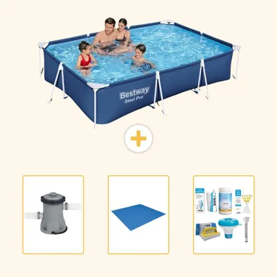 Immagine prodotto di Bestway Steel Pro, piscina rettangolare - 300x201x66 cm - 4 pezzi - Modello S22303
