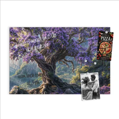 Produktbild von Magnettafel 60x40cm Pinnwand Whiteboard beschreibbar - Magischer Baum