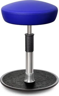 Produktbild von Sitz- Stehhocker Free Regular Hutsitz skai Kunstleder blau chrom /schwarz.