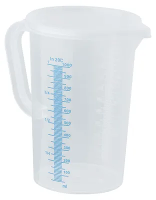 Produktbild von Messbecher mit Deckel, Kunststoff, mit Skala, 1 Liter