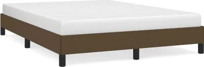 Produktbild von vidaXL Bettgestell ohne Matratze Dunkelbraun 140x200 cm Stoff
