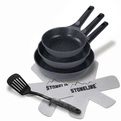 Produktbild von STONELINE® SMART Pfannen-Set 6-teilig 20/24/28 | ohne Deckel - Grau