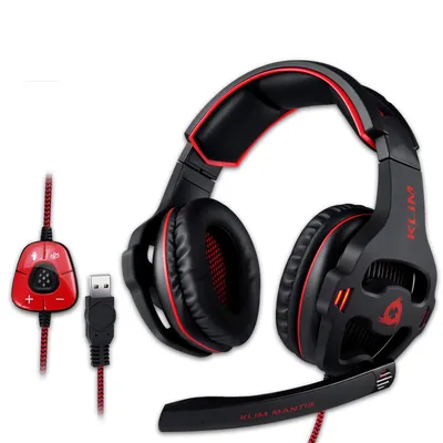 Produktbild von KLIM Mantis, Kopfhörer, Boom microphone, Kopfband, Gaming, Schwarz, Rot, Binaural