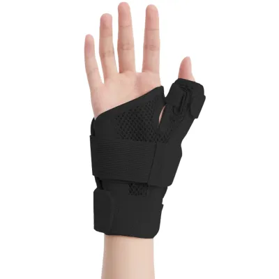 Produktbild von Handgelenkstützschiene mit Befestigungsband, atmungsaktiv, extra weich, verstellbare Daumenstütze, Handgelenkschutz bei Sehnenentzündung und Arthritis