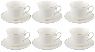 Image de Ensemble de 6 tasses en porcelaine classique Tassenset Florina, contenance 240 ml, avec soucoupes