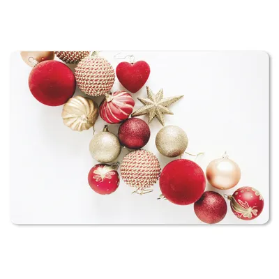 Produktbild von MuchoWow® Mauspad Mousepad Winter - Weihnachten - Christbaumkugeln 27x18 cm - Mousepads - Maus Mat - Pad - Mausunterlage - Büroartikel - Desk Matten