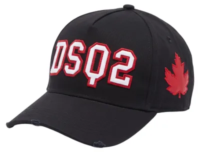 Imagen del producto de Gorra de béisbol Dsquared2 DSQ2, confeccionada en algodón, color negro