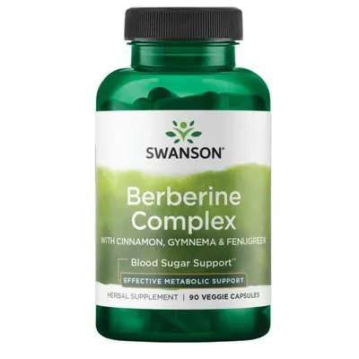 Produktbild von Berberin-Komplex mit Zimt, Gymnema und Bockshornklee 90 vegetarische Kapseln Swanson Health Products