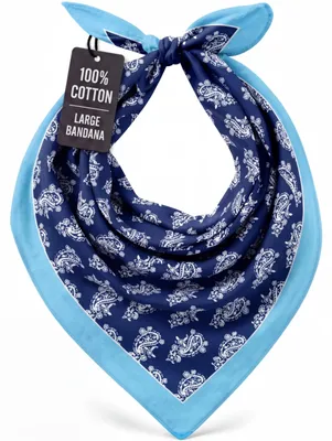Imagen del producto de Pañuelo para el pelo de mujer, estampado floral Paisley, 55x55 cm, accesorio versátil para la ropa