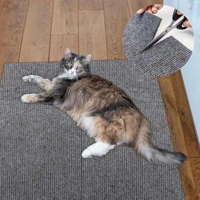 Produktbild von Famanu Krabmat Selbstklebende Katzenkratzschutzmatte für Möbel - Wiederverwendbare Möbelbeschützer (Grau, 399 x 1199 cm)
