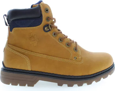 Produktbild von Bester Preis: Beige Herrenstiefel mit Kontrastdetails und Logo