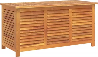 Produktbild von Gartenbox mit Lüftungsschlitzen 113x50x56 cm Massivholz Akazie
