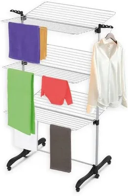 Produktbild von Trockenturm - Kleiderständer - Trocknen 36 Meter Trockenlänge - 77x73x140 cm - Weiß