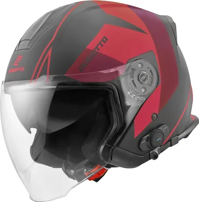 Immagine prodotto di Bogotto V586 Detri BT Jethelm, schwarz/rot, XS
