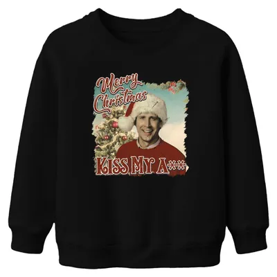 Zdjęcie produktu dla Wesołych Świąt Clark Griswold Beautiful Christmas Kiss My A - świąteczny sweter uni dla dzieci, czarny, 116