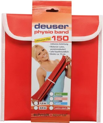 Produktbild von Deuser Physio Band 150 extra stark 1,2 m rot