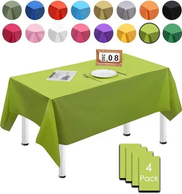 Produktbild von Wasserdichte Tafeldecken 137x274cm grün 4er-Pack