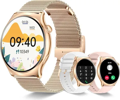 Produktbild von Smartwatch Damen mit Telefonfunktion, 1.43'' AMOLED Always-On Display