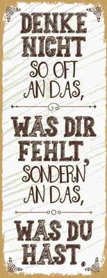 Produktbild von vianmo Holzschild 27x10 cm denke nicht was fehlt sondern Dekoration