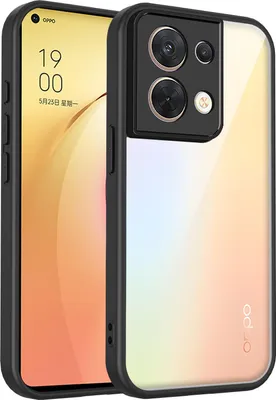 Produktbild von Hülle für Oppo Reno8 5G Transparente Rückseite TPU Bumper Stoßfest Handyhülle Schwarz
