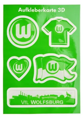 Produktbild von VfL Wolfsburg Aufkleberkarte 3D
