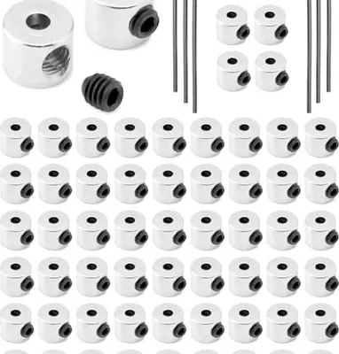 Produktbild von 60 Stück Pin Keeper, Pin Verschluss Rücken Pin Anstecker mit Schraubenschlüssel für Schmuck Brosche Namensschild 6 x 5 mm