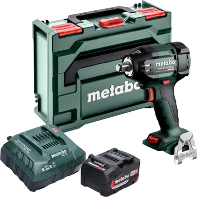Zdjęcie produktu dla Akumulatorowy klucz udarowy Metabo SSW 18 LTX 550 BL 18 V 550 Nm bezszczotkowy + 1x akumulator 4,0 Ah + ładowarka + metaBOX